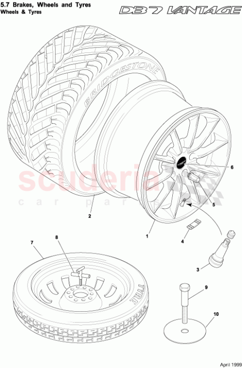 Part Diagram for Aston Martin HY53-1A096-BA-PK