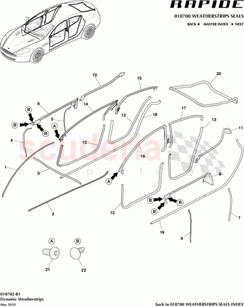 Part Diagram for Aston Martin 703246