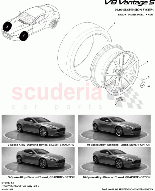 Part Diagram for Aston Martin BG33-1007-LA