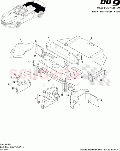 Part Diagram for Aston Martin 9G43-L10514-AD