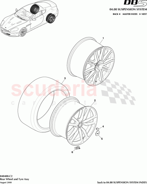Part Diagram for Aston Martin BD33-1007-DA