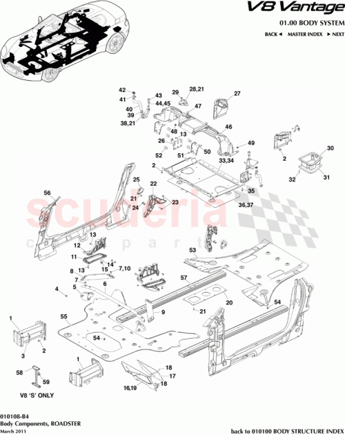 Part Diagram for Aston Martin 6G33-L14C445-AF