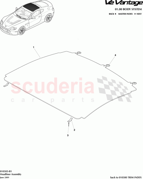 Part Diagram for Aston Martin 6G33-52118-AA