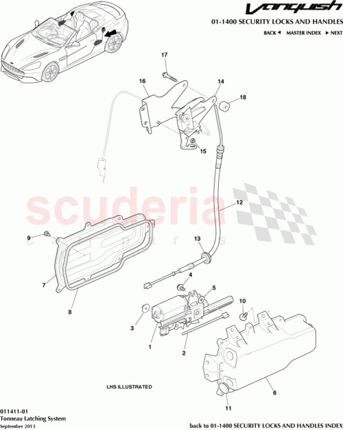 Part Diagram for Aston Martin 4G43-96-11272