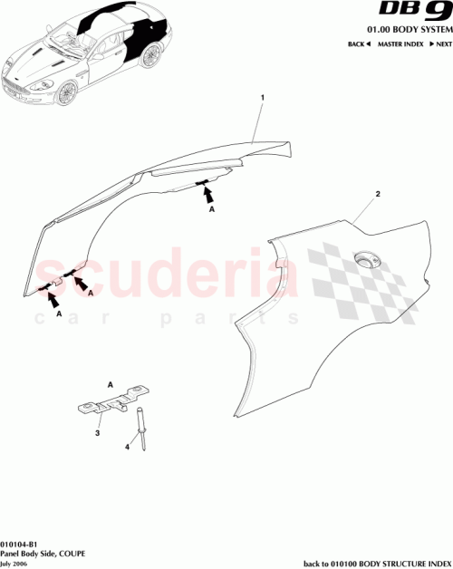 Part Diagram for Aston Martin 701580-PK