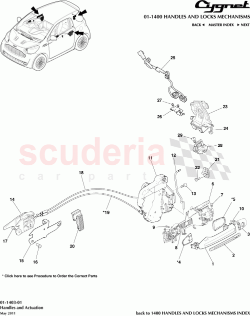 Part Diagram for Aston Martin 69311-74010