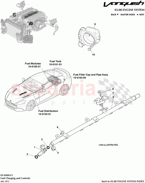 Part Diagram for Aston Martin CD33-9E936-AA