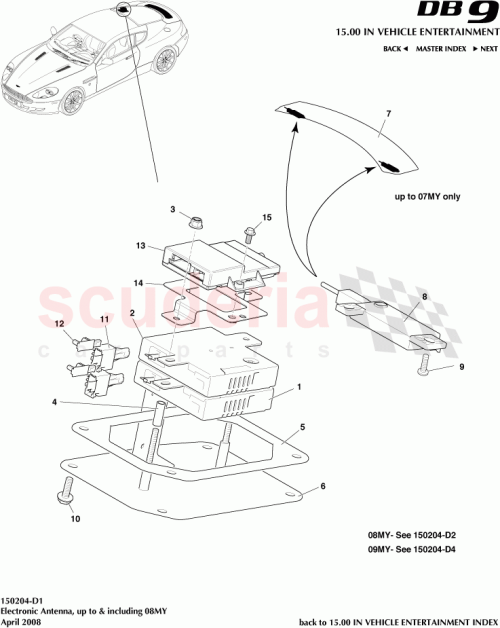 Part Diagram for Aston Martin 9G43-18C847-AA