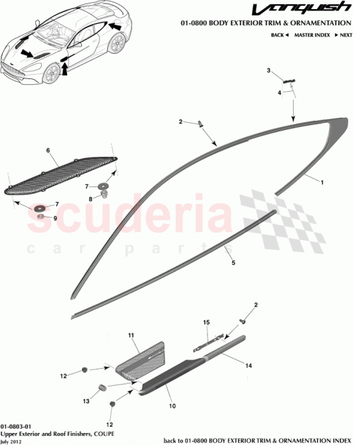 Part Diagram for Aston Martin CD33-16C692-BC