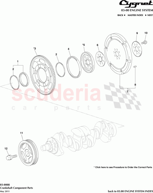 Part Diagram for Aston Martin 13042-47011