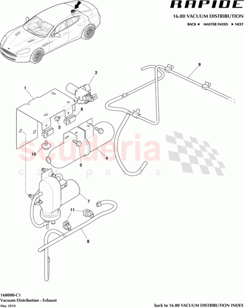 Part Diagram for Aston Martin AD43-9E488-AA