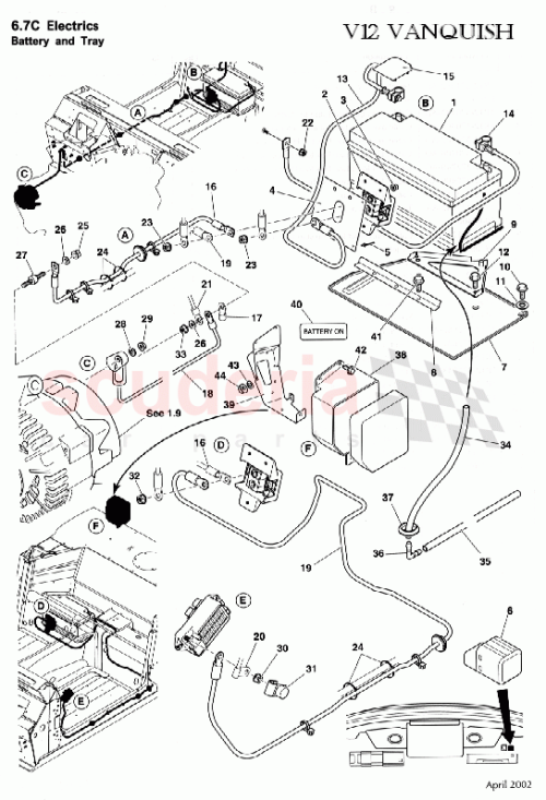 Part Diagram for Aston Martin 1R1E-5G261-AA