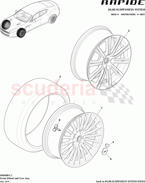Part Diagram for Aston Martin AD43-1508-CA