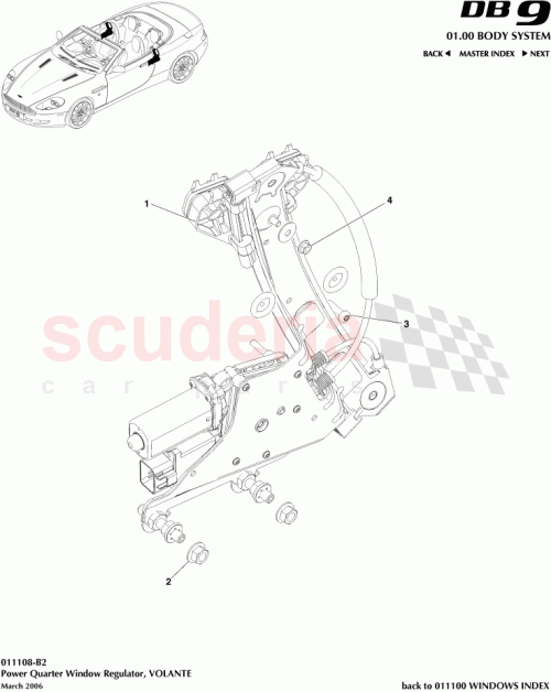 Part Diagram for Aston Martin 4G43-F27001-AH
