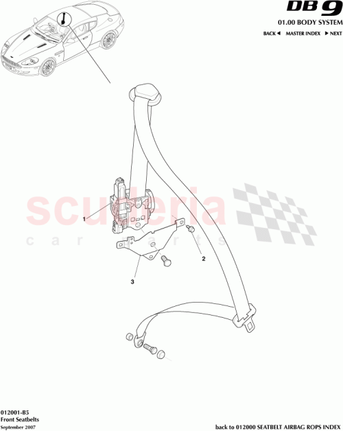 Part Diagram for Aston Martin 8G43-611B70-BCW