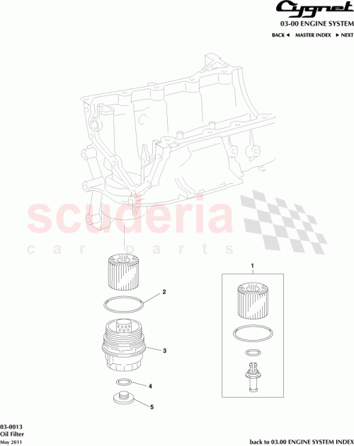 Part Diagram for Aston Martin 15643-31050
