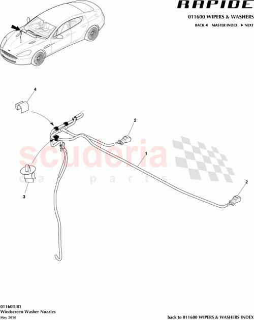 Part Diagram for Aston Martin 702518