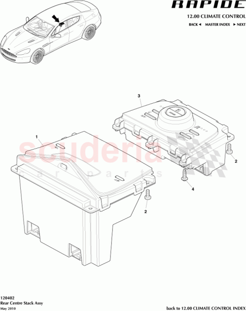 Part Diagram for Aston Martin GD43-7440-AC