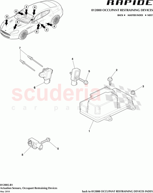 Part Diagram for Aston Martin AD43-78243-AA