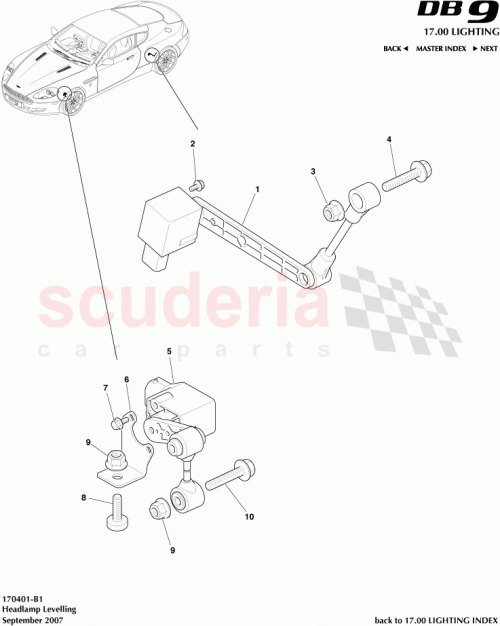 Part Diagram for Aston Martin 4G43-28A11-AA