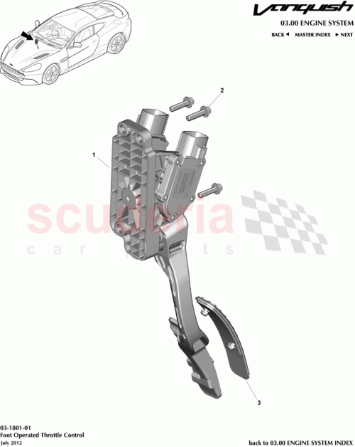Part Diagram for Aston Martin CD33-9F836-BB