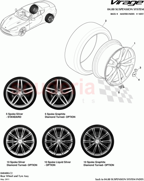 Part Diagram for Aston Martin CG43-9965G-FB