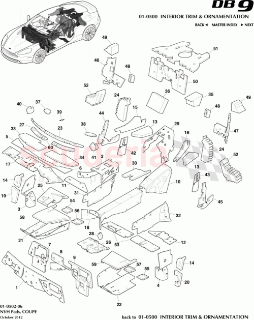 Part Diagram for Aston Martin DG43-28112-AA