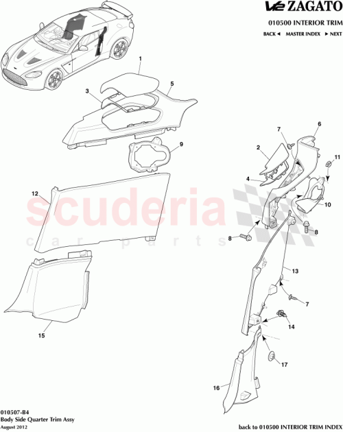 Part Diagram for Aston Martin 6G33-60180-AD