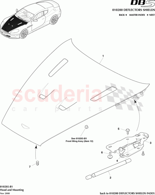Part Diagram for Aston Martin 8D33-16612-AG