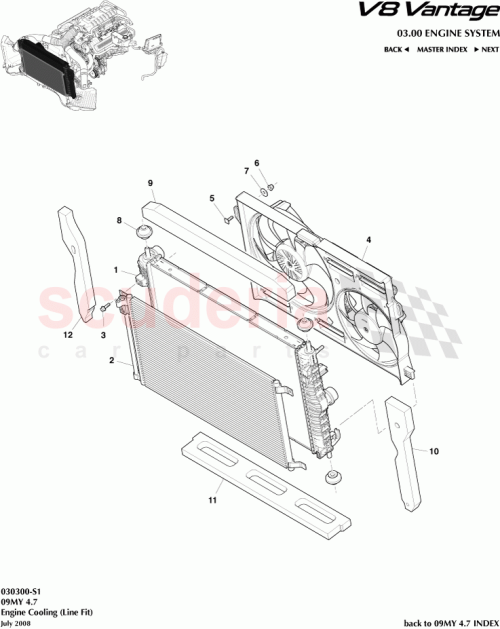 Part Diagram for Aston Martin 9G33-8N301-AB