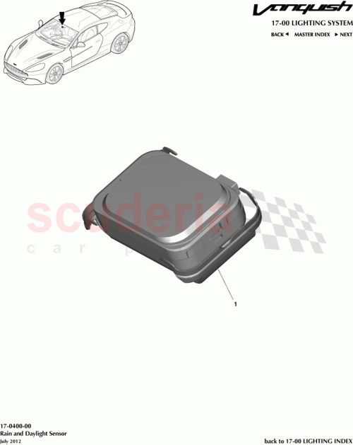 Part Diagram for Aston Martin CD33-17E695-AA
