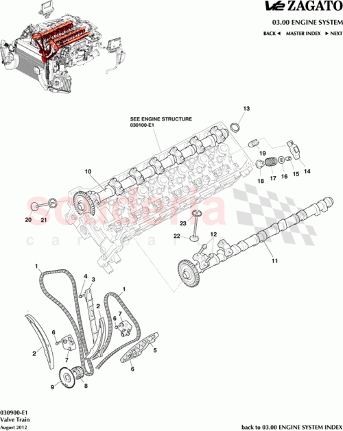 Part Diagram for Aston Martin CD33-6057-AA