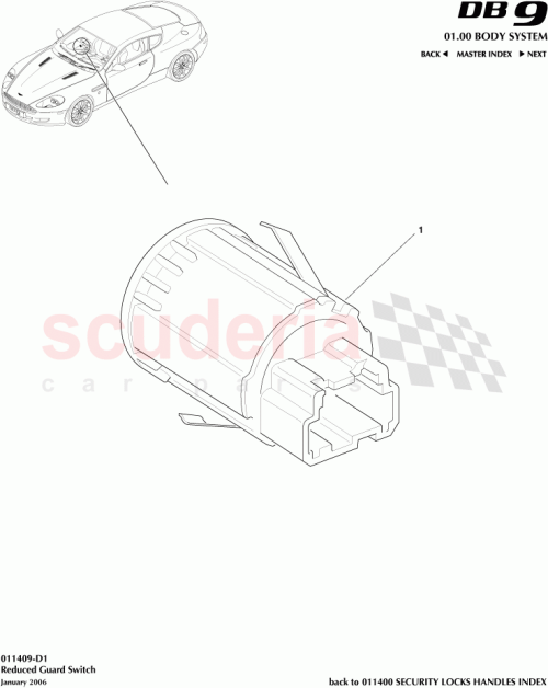 Part Diagram for Aston Martin 6G33-19L538-AA