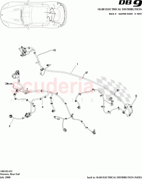 Part Diagram for Aston Martin 4G43-7E443-AF