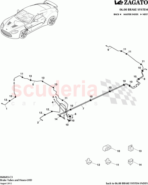 Part Diagram for Aston Martin BG33-2A478-BA