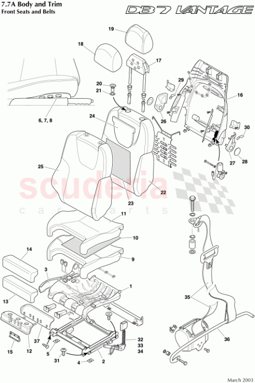 Part Diagram for Aston Martin 74123354AA