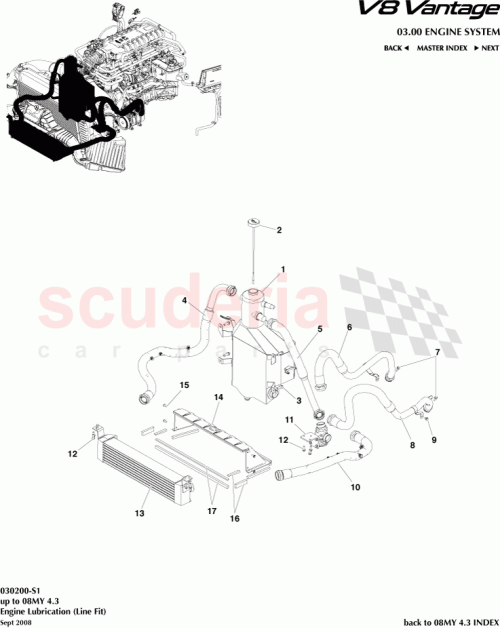 Part Diagram for Aston Martin 6G33-7H460-AC
