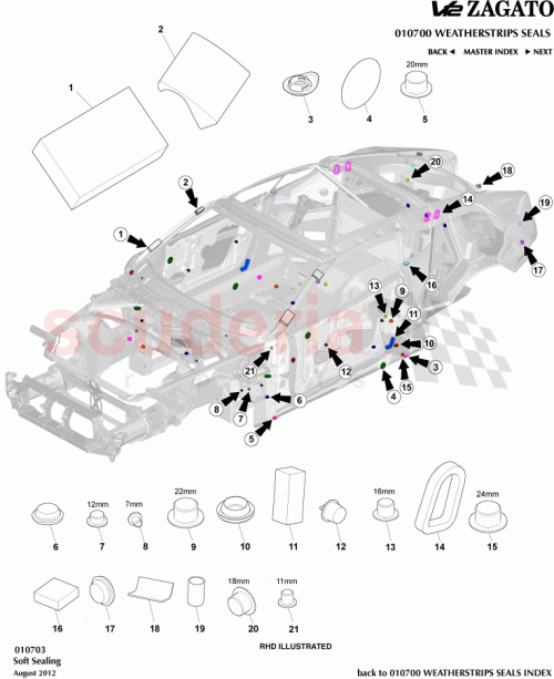 Part Diagram for Aston Martin 4G43-M4D4515-B