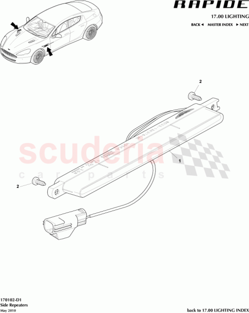 Part Diagram for Aston Martin 703737