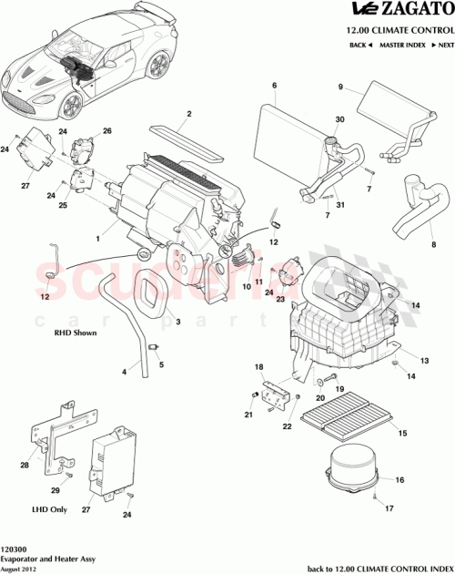 Part Diagram for Aston Martin 4G43-19A889-AA