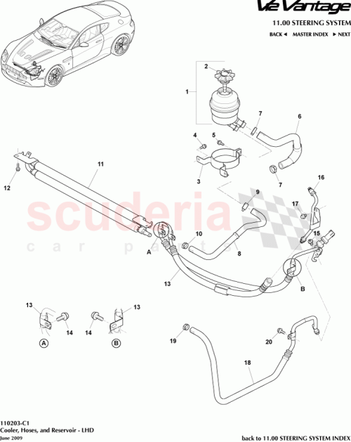 Part Diagram for Aston Martin AD23-34006-AA