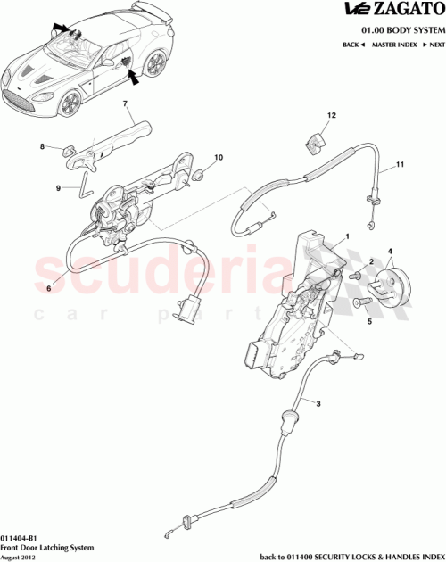 Part Diagram for Aston Martin CD33-226A28-AB