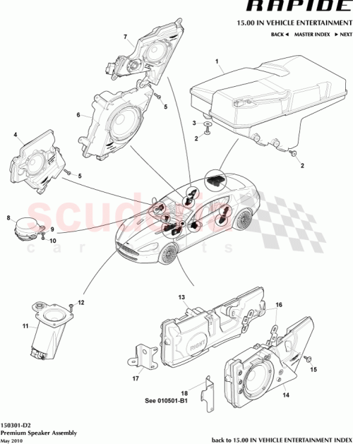 Part Diagram for Aston Martin AD43-46685-BA