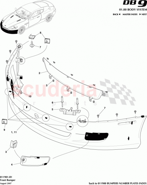 Part Diagram for Aston Martin 703152-PK