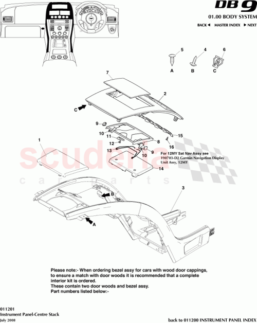 Part Diagram for Aston Martin 6G33-19363-AE