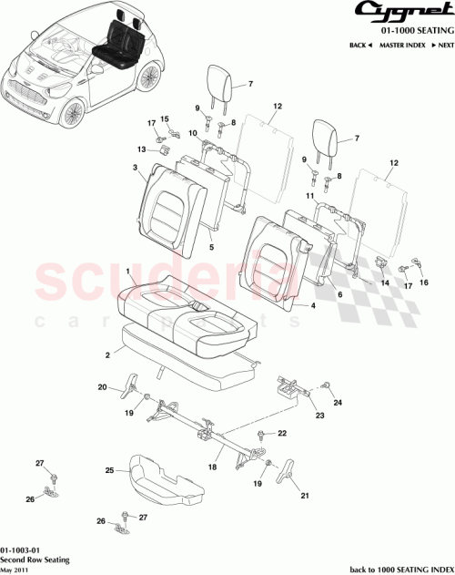 Part Diagram for Aston Martin 71018-74010
