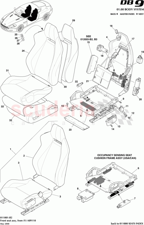 Part Diagram for Aston Martin 7G43-N014740-AA