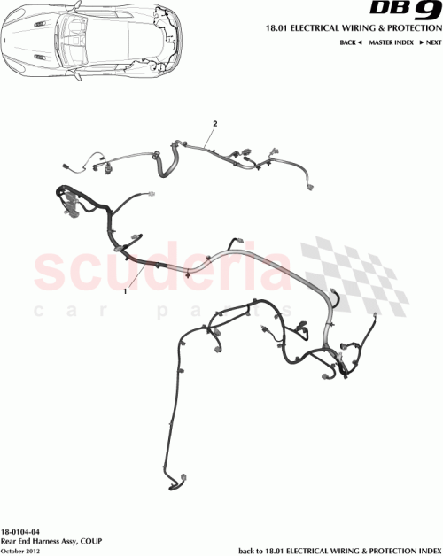 Part Diagram for Aston Martin DG43-14A227-AB
