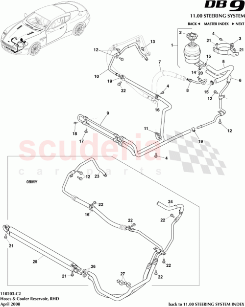 Part Diagram for Aston Martin 699711
