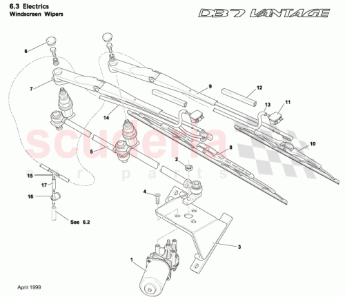 Part Diagram for Aston Martin 37-122346-AB